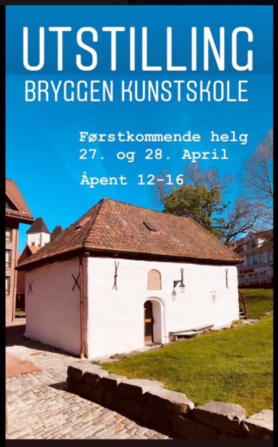 Kunstutstilling 2019 på Bryggen i Bergen.